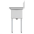 Pemberly Row 15x15x12 Stainless Steel Kitchen Prep & Utility Sink in Silver