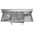 Pemberly Row 15x15x12 Stainless Steel Kitchen Prep & Utility Sink in Silver