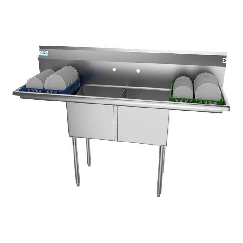 Pemberly Row 15x15x12 Stainless Steel Kitchen Prep & Utility Sink in Silver