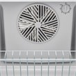 Pemberly Row Single Swing Door Aluminum Upright Beverage Refrigerator in Black