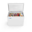 Pemberly Row Metal Deep Chest Freezer with Two Wire Baskets in White