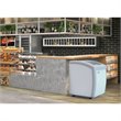 Pemberly Row Metal Ice Cream Freezer Display Case with 2 Storage Baskets - White