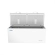 Pemberly Row Metal Deep Chest Freezer with Two Wire Baskets in White