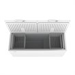 Pemberly Row Metal Deep Chest Freezer with Two Wire Baskets in White