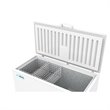 Pemberly Row Metal Deep Chest Freezer with Two Wire Baskets in White