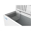 Pemberly Row Metal Deep Chest Freezer with Two Wire Baskets in White