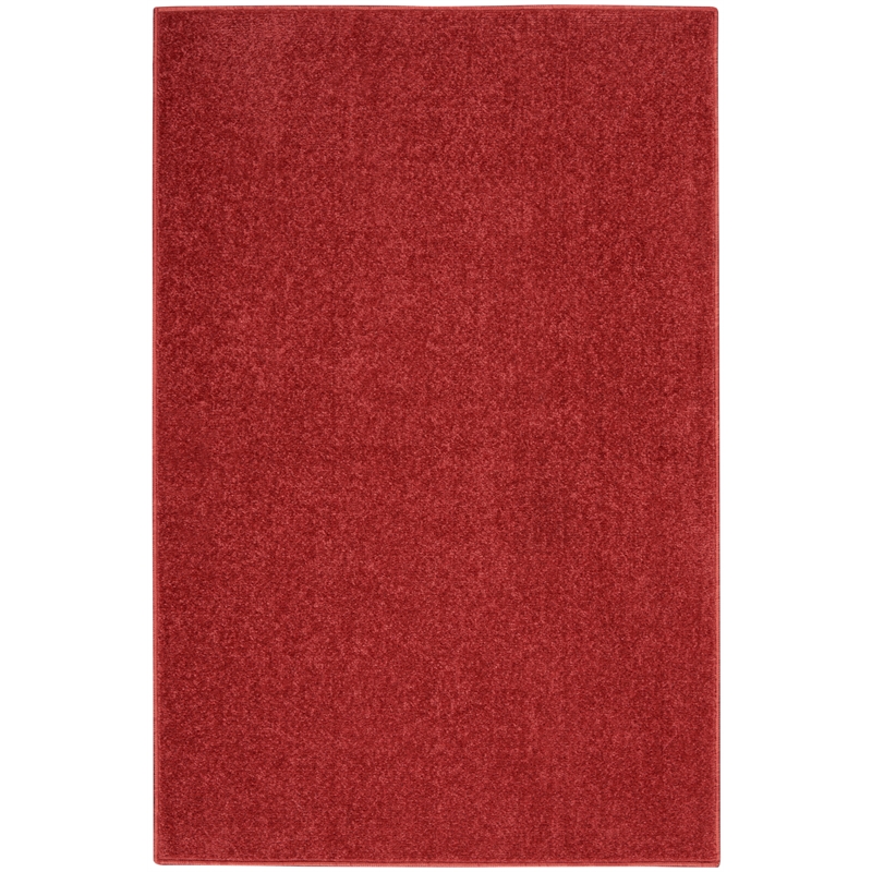 Pemberly Row 2' x 4' Brick Red Fabric Outdoor Area Rug (2' x 4')