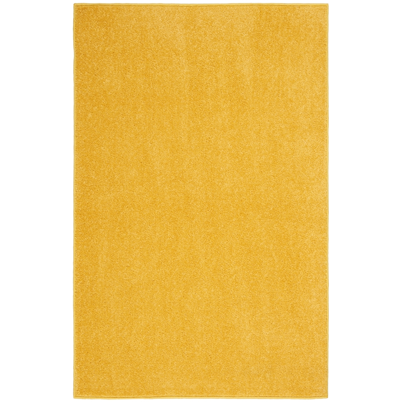 Pemberly Row 2' x 4' Yellow Fabric Outdoor Area Rug (2' x 4')