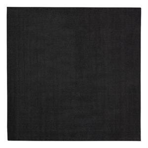 Pemberly Row 5' x Square Black Fabric Outdoor Area Rug (5' Square)