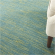 Pemberly Row 5' x Square Blue Green Fabric Outdoor Area Rug (5' Square)