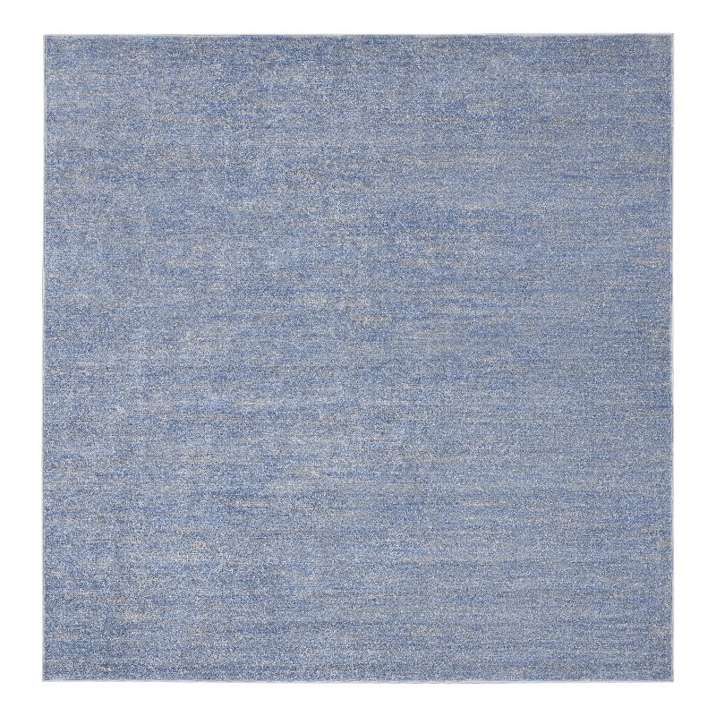 Pemberly Row 5' x Square Blue Gray Fabric Outdoor Area Rug (5' Square)