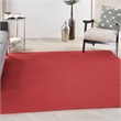 Pemberly Row 5' x Square Brick Red Fabric Outdoor Area Rug (5' Square)