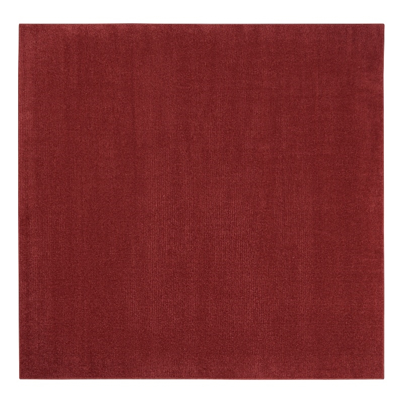 Pemberly Row 5' x Square Brick Red Fabric Outdoor Area Rug (5' Square)