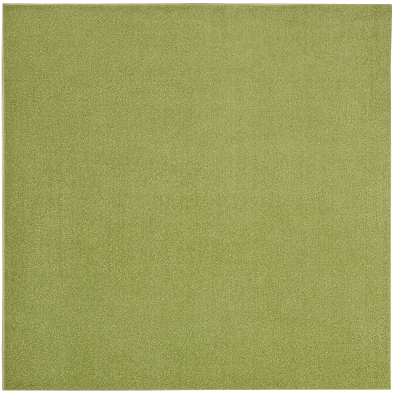 Pemberly Row 5' x Square Green Fabric Outdoor Area Rug (5' Square)