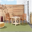 Pemberly Row 5' x Square Green Fabric Outdoor Area Rug (5' Square)