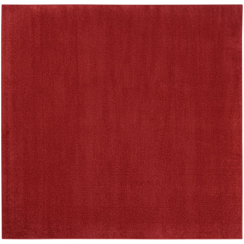 Pemberly Row 7' x Square Brick Red Fabric Outdoor Area Rug (7' Square)