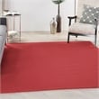 Pemberly Row 7' x Square Brick Red Fabric Outdoor Area Rug (7' Square)