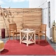 Pemberly Row 7' x Square Brick Red Fabric Outdoor Area Rug (7' Square)