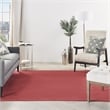 Pemberly Row 7' x Square Brick Red Fabric Outdoor Area Rug (7' Square)