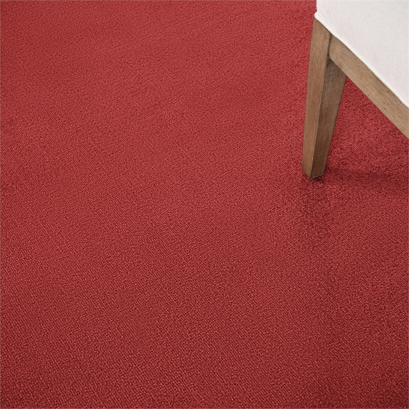 Pemberly Row 7' x Square Brick Red Fabric Outdoor Area Rug (7' Square)