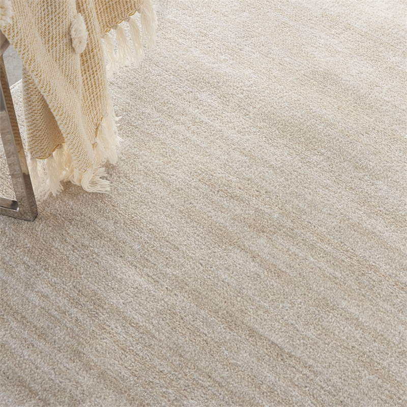 Pemberly Row 7' x Square Ivory Beige Fabric Outdoor Area Rug (7' Square)