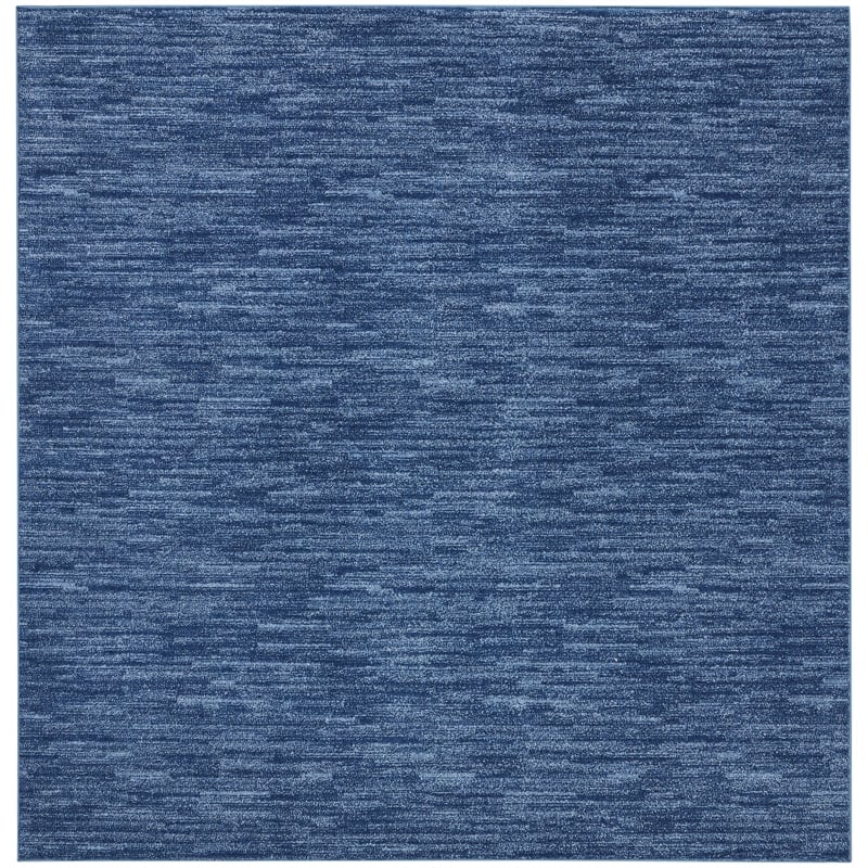 Pemberly Row 7' x Square Navy Blue Fabric Outdoor Area Rug (7' Square)