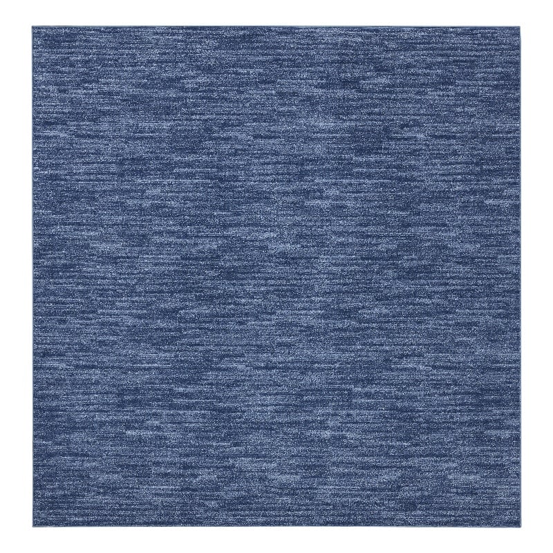 Pemberly Row 7' x Square Navy Blue Fabric Outdoor Area Rug (7' Square)