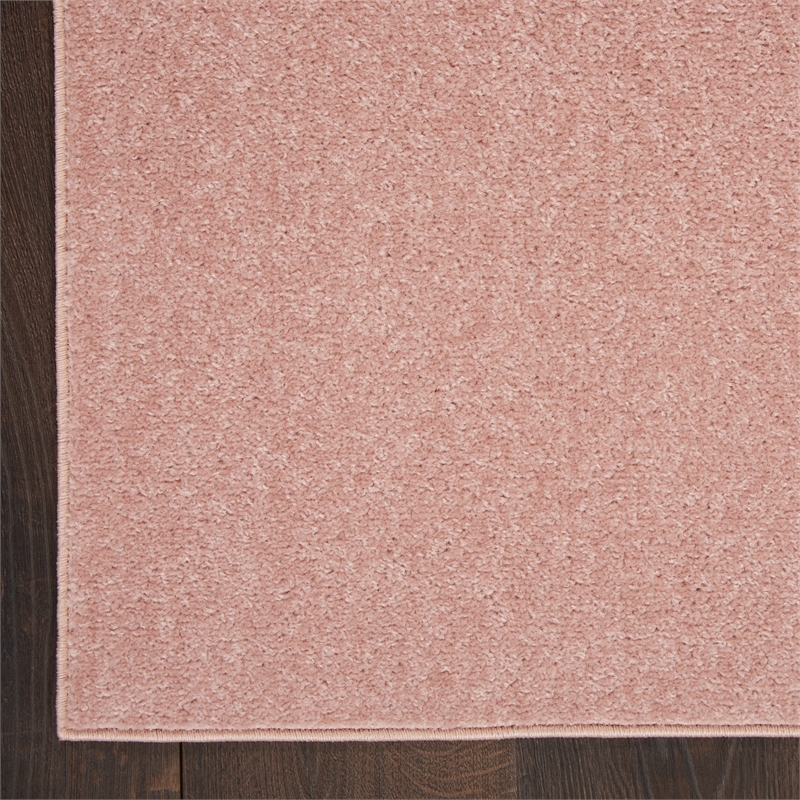 Pemberly Row 7' x Square Pink Fabric Outdoor Area Rug (7' Square)