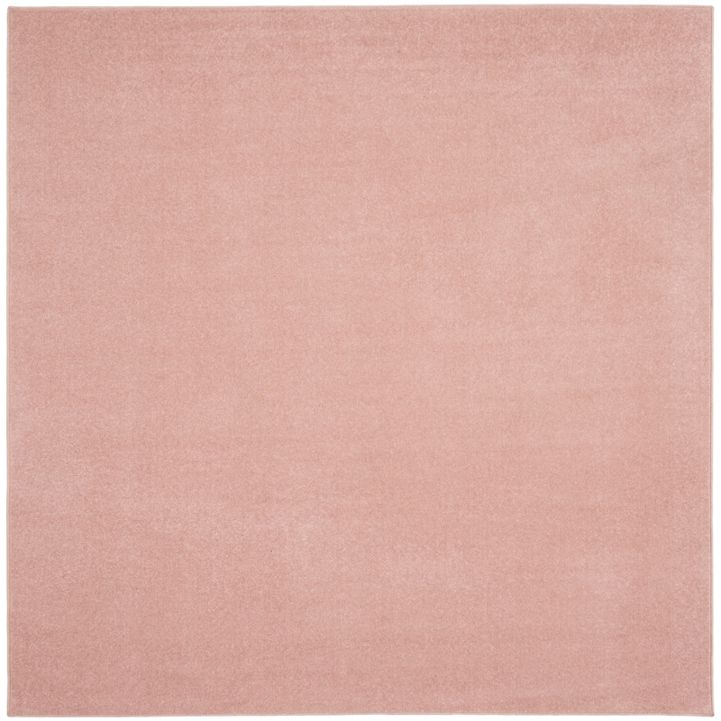 Pemberly Row 7' x Square Pink Fabric Outdoor Area Rug (7' Square)