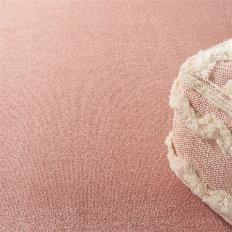 Pemberly Row 7' x Square Pink Fabric Outdoor Area Rug (7' Square)