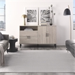 Pemberly Row 7' x Square Silver Gray Fabric Outdoor Area Rug (7' Square)