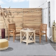 Pemberly Row 7' x Square Silver Gray Fabric Outdoor Area Rug (7' Square)