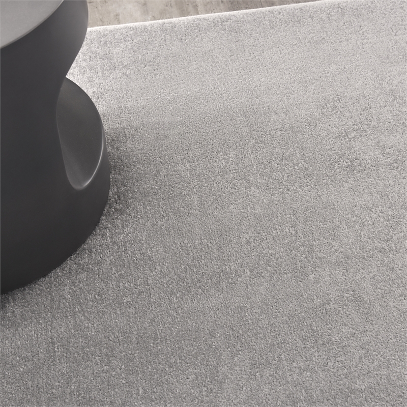 Pemberly Row 7' x Square Silver Gray Fabric Outdoor Area Rug (7' Square)