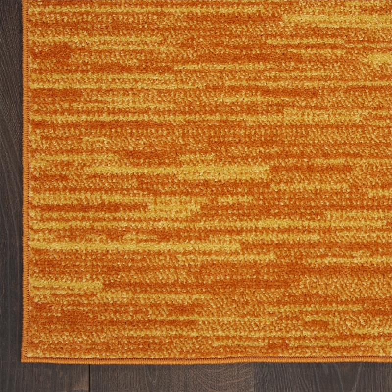 Pemberly Row 7' x Square Sunburst Fabric Outdoor Area Rug (7' Square)
