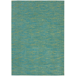 Pemberly Row 4' x 6' Blue Green Fabric Outdoor Area Rug (4' x 6')