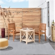 Pemberly Row 5' x Square Silver Gray Fabric Outdoor Area Rug (5' Square)