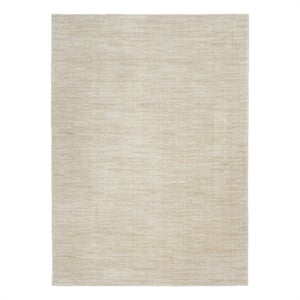 Pemberly Row 4' x 6' Ivory Beige Fabric Outdoor Area Rug (4' x 6')