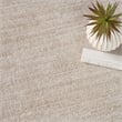Pemberly Row 6' x 9' Oval Ivory Beige Fabric Outdoor Area Rug (9' Oval)