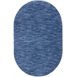 Pemberly Row 6' x 9' Oval Navy Blue Fabric Outdoor Area Rug (9' Oval)