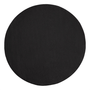 Pemberly Row 6' x Round Black Fabric Outdoor Area Rug (6' Round)
