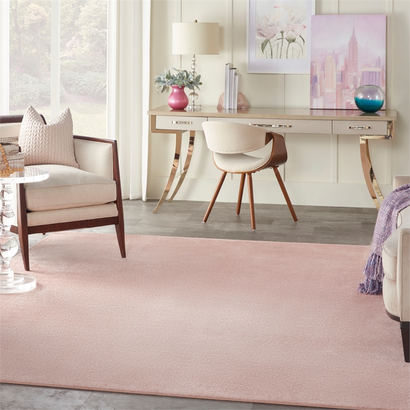Pemberly Row 8' x 10' Pink Fabric Outdoor Area Rug (8' x 10')