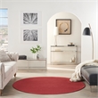 Pemberly Row 6' x Round Brick Red Fabric Outdoor Area Rug (6' Round)