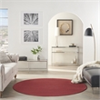 Pemberly Row 6' x Round Brick Red Fabric Outdoor Area Rug (6' Round)