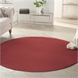 Pemberly Row 6' x Round Brick Red Fabric Outdoor Area Rug (6' Round)