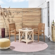 Pemberly Row 6' x Round Pink Fabric Outdoor Area Rug (6' Round)