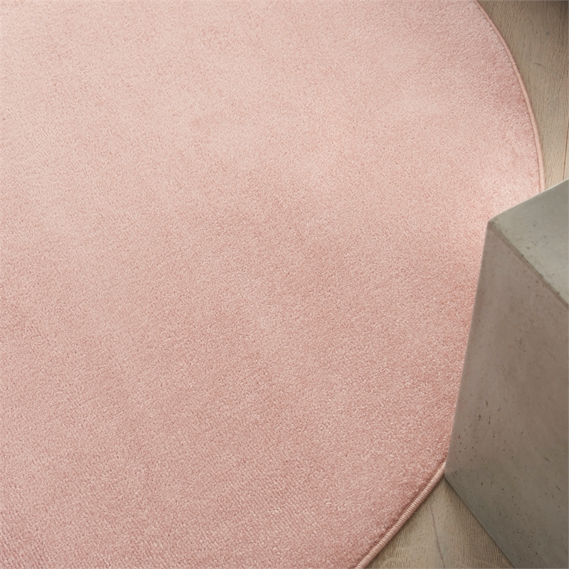 Pemberly Row 6' x Round Pink Fabric Outdoor Area Rug (6' Round)