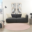 Pemberly Row 6' x Round Pink Fabric Outdoor Area Rug (6' Round)