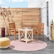 Pemberly Row 6' x Round Pink Fabric Outdoor Area Rug (6' Round)