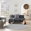 Pemberly Row 6' x Round Silver Gray Fabric Outdoor Area Rug (6' Round)