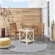 Pemberly Row 6' x Round Silver Gray Fabric Outdoor Area Rug (6' Round)